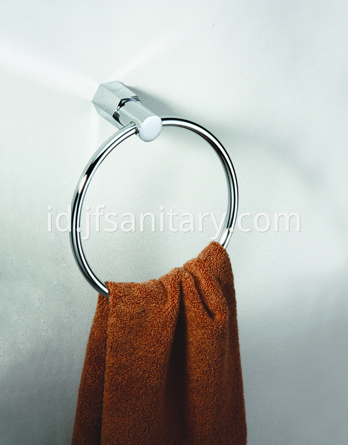 Circle Single Towel Ring Above Toilet